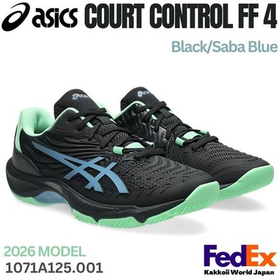 Asics Badminton Shoes COURT CONTROL FF 4 Black/Saba Blue 1071A125.001 2026 NEW!