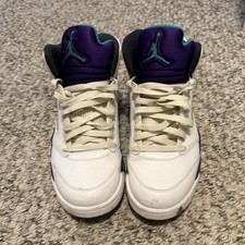 Jordan Air Jordan 5 Retro Grape White Purple Teal Men's High Top Sneaker