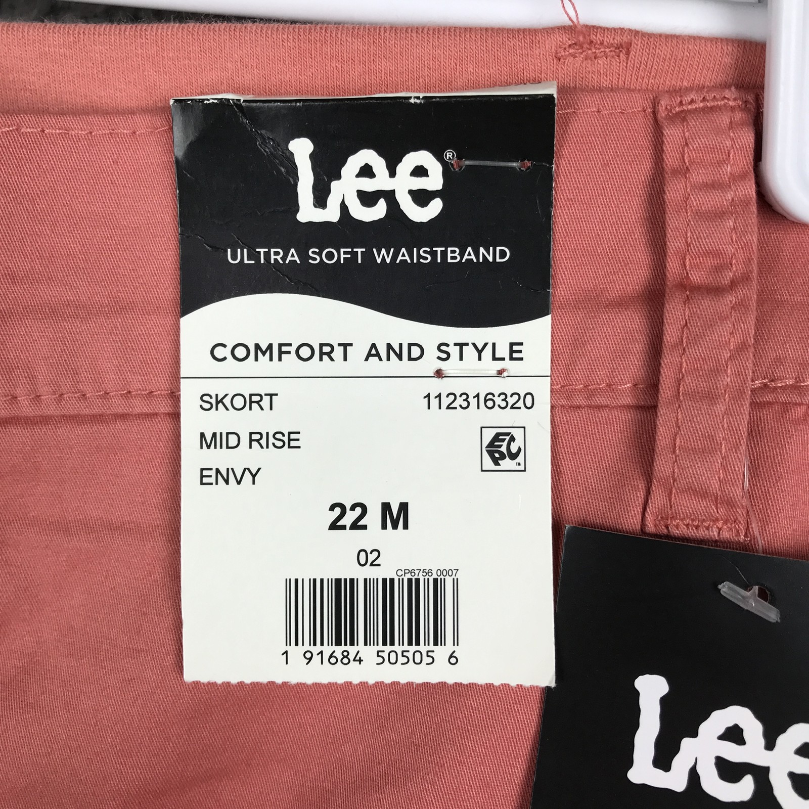 Lee Skort Womens 22 Medium Pink Mid Rise Ultra Soft Waistband Comfort Shorts image 3