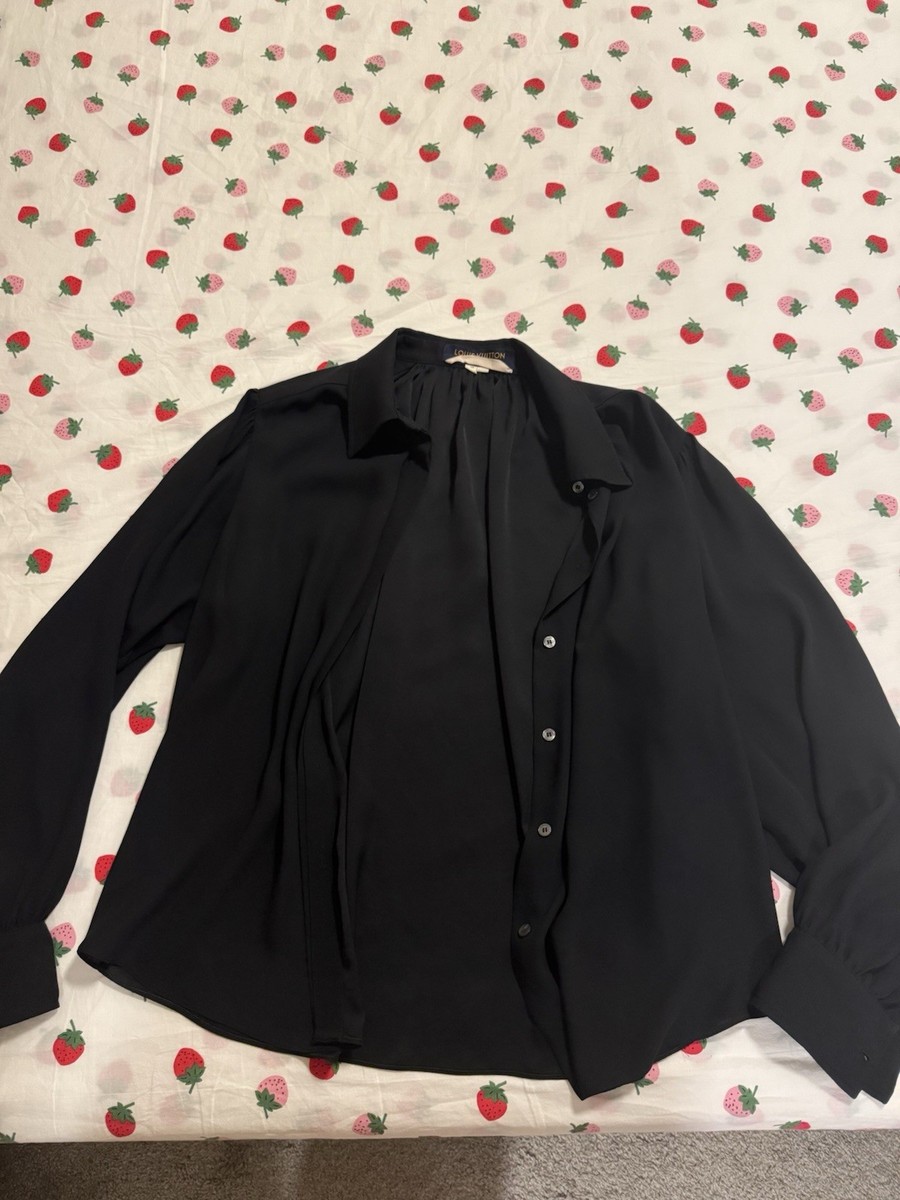 Louis Vuitton Button-Up Uniform Black Dress Shirt Louis Vuitton Button-Up Uniform Black Dress Shirt
