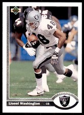 1991 Upper Deck High Series Lionel Washington Oakland Raiders #560