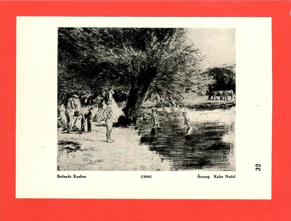 a) Theodor Fontane / b) Knaben * Max Liebermann (1921) – [LIB-07] - Bild 2 von 2