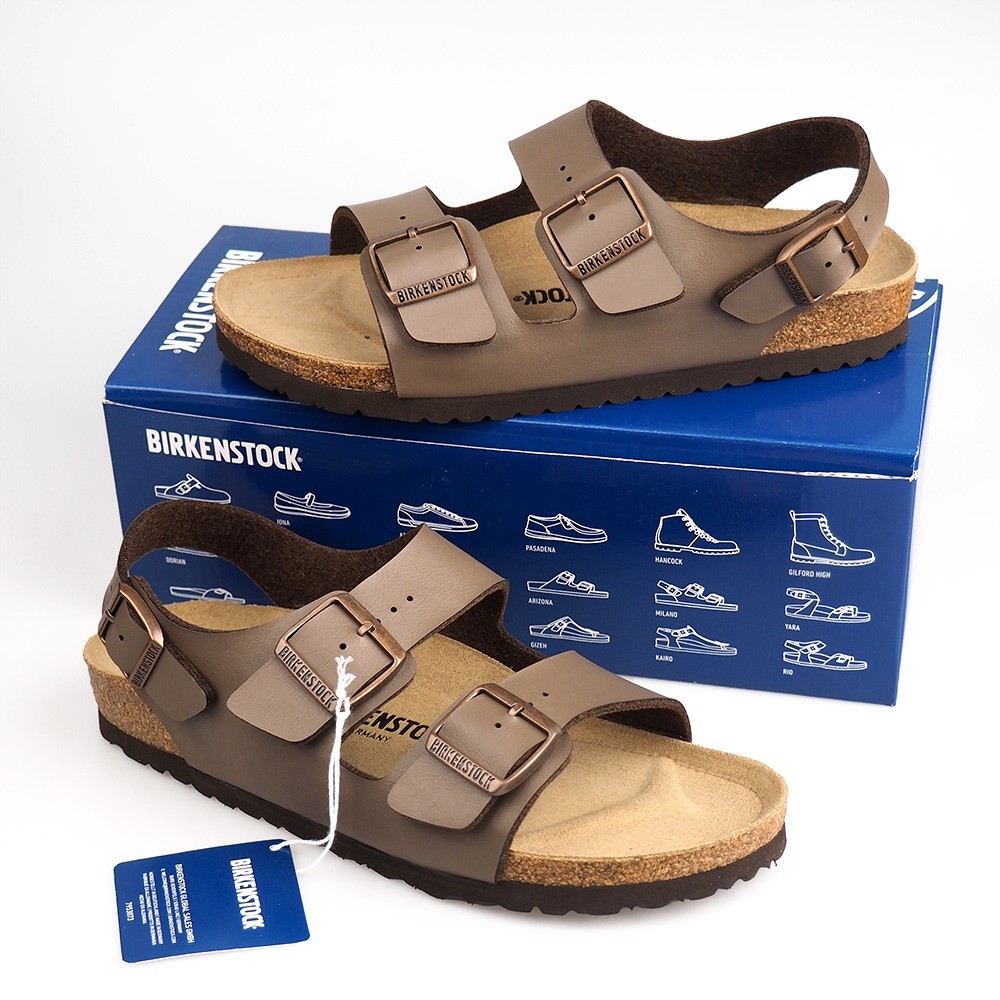 Birkenstock Milano Birkibuc in Mocha Slingback Sandals Unisex