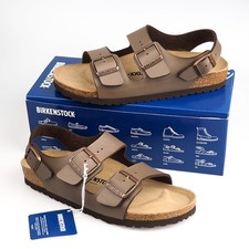 Birkenstock Milano Birkibuc in Mocha Slingback Sandals Unisex Shoes