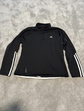 ADIDAS Climawarm Response Women Large 1/4 Zip Pullover Athletic Top Black Jacket