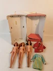 Vintage Hexagon Barbie Francie Case Blue White TLC Francie & Casey Dolls Titian