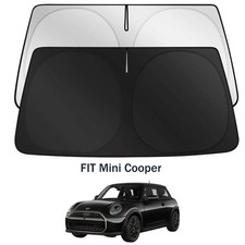 Titanium Silver Foldable Windshield Sun Shade Uv Block For Mini Cooper