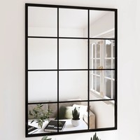 vidaXL Wandspiegel, Schwarz, 80 X 60 Cm, Metall