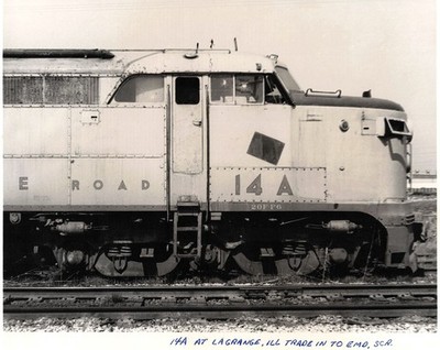 Milwaukee Road FM ERIE GEBAUT #14A BEI EMD LA GRANGE VINTAGE FOTO 10'' X 8''