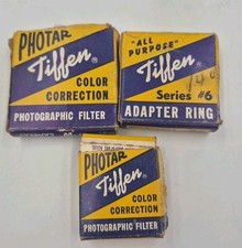 Vintage Tiffen Photar Filters  Adapter Ring in Original Boxes
