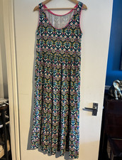 Boden Women’s Multicoloured Floral Sleeveless Round Neck Midi Dress Size 14