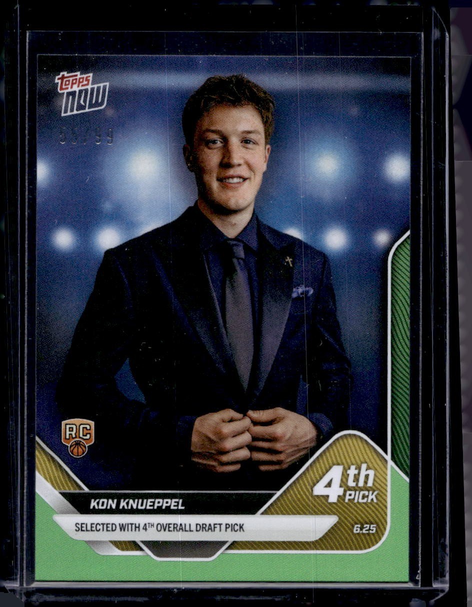 2025 Topps Now NBA Draft Night #D4 Kon Knueppel Green Foil RC Rookie /99