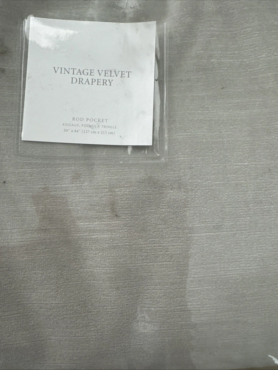 Rideaux Velours Restoration Hardware – Vintage, Poche à Tringle, Indigo, 100x108 Pouces
