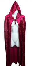 Spirit Halloween Burgundy Hooded Cape ONE SIZE Costume Cosplay