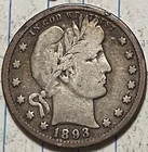 1893 Barber Quarter VG