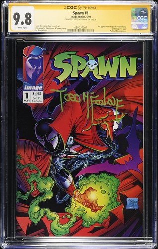 Spawn #1 CGC SS 9.8 signed Todd McFarlane LIGHT GREEN SIGNATURE NM/MT KEY ISSUE