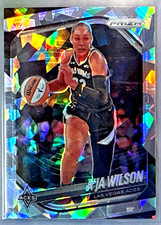 A’ja Wilson 2025 Panini Prizm WNBA Cracked Ice Prizm Card-#76 Las Vegas Aces