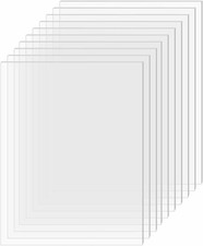  10-Pack SimbaLux  Acrylic Sheet Clear 5  x7  0.08  Thick 2mm Plexiglass