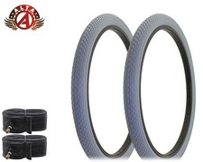 2 ALTA BICYCLE CRUISER DURABLE TIRES 26 x 2.125 GRAY CLASSIC MINI BRICK W/Tubes