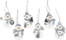 Fun Express Christmas Ornaments Set of 12 - Blue Snowman Decorations with... 