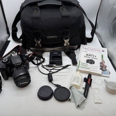 Canon EOS Rebel T3 1100D Digital SLR Camera Bundle 18-55mm Lens Bag Charger