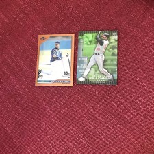 2 Ken Griffey Jr Cards: 1996 Score Dugout Collection Foil- 2000 Millennium Team 