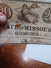 1862 State of Missouri Jefferson City Twenty Dollar - Civil War Era Note JBSC — photo 4