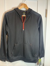 NWT Boys Tek Gear Light Weight Hooded Pullover 1/4 Zip Waffle Fabric Size Large