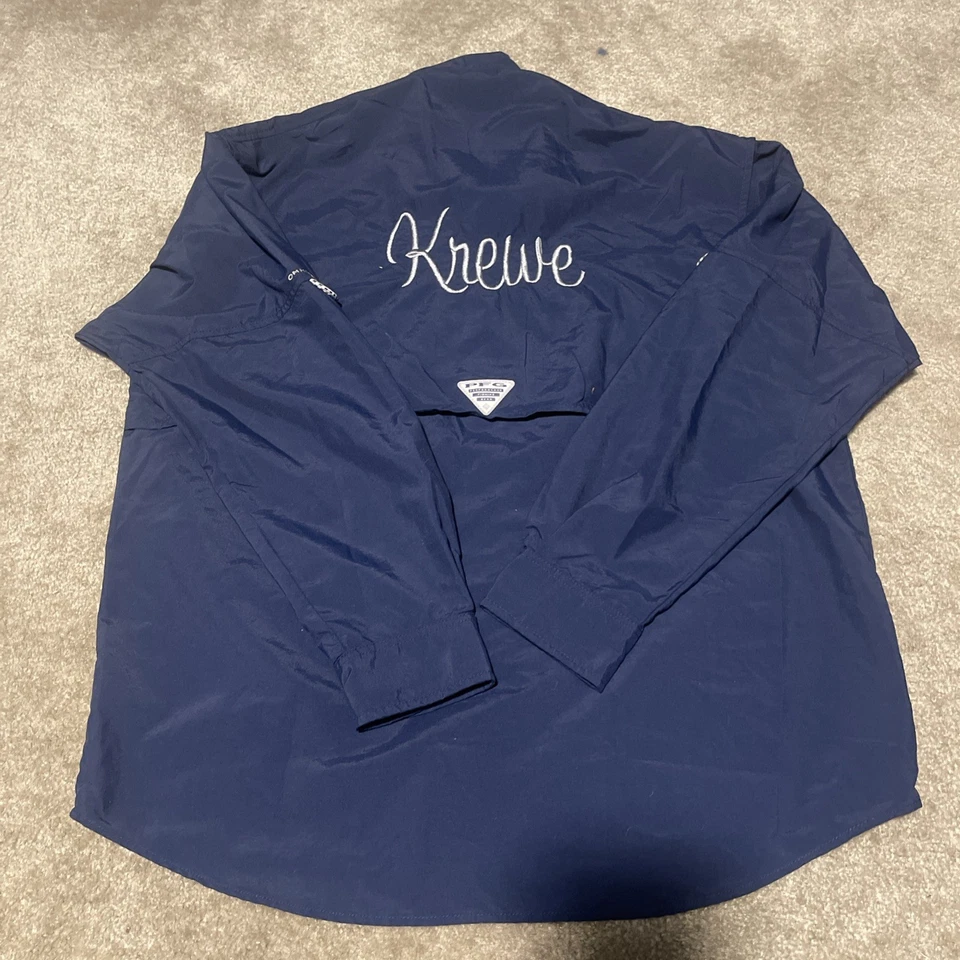 Columbia Bahama PFG Mens Shirt mBlue Omni-Shield Vented Lined - Image 4 of 4