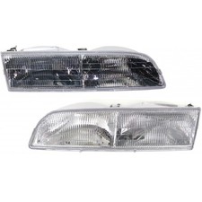For 1992-1997 Ford Crown Victoria Pair Headlights Driver and Passenger