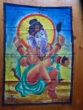 Batik, Wandbehang, Bild, Indien, Ganesha ca. 115 x 80cm Handarbeit