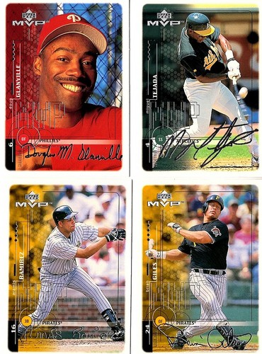 1999 UPPER DECK MVP BASEBALL LOT OF 4 DIFFERENT SILVER SCRIPT PARALLEL CARDS