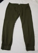 HEFT Denim Co Men's Dark Olive Jogger Pants Sz 40 Made In USA 