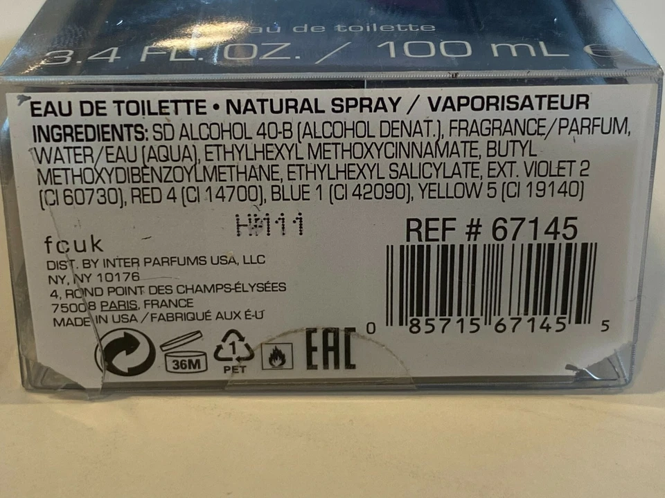 French Connection UK Fcuk Forever Intense EDT Spray 3.4 oz Men's Fragrance - Image 3 of 4