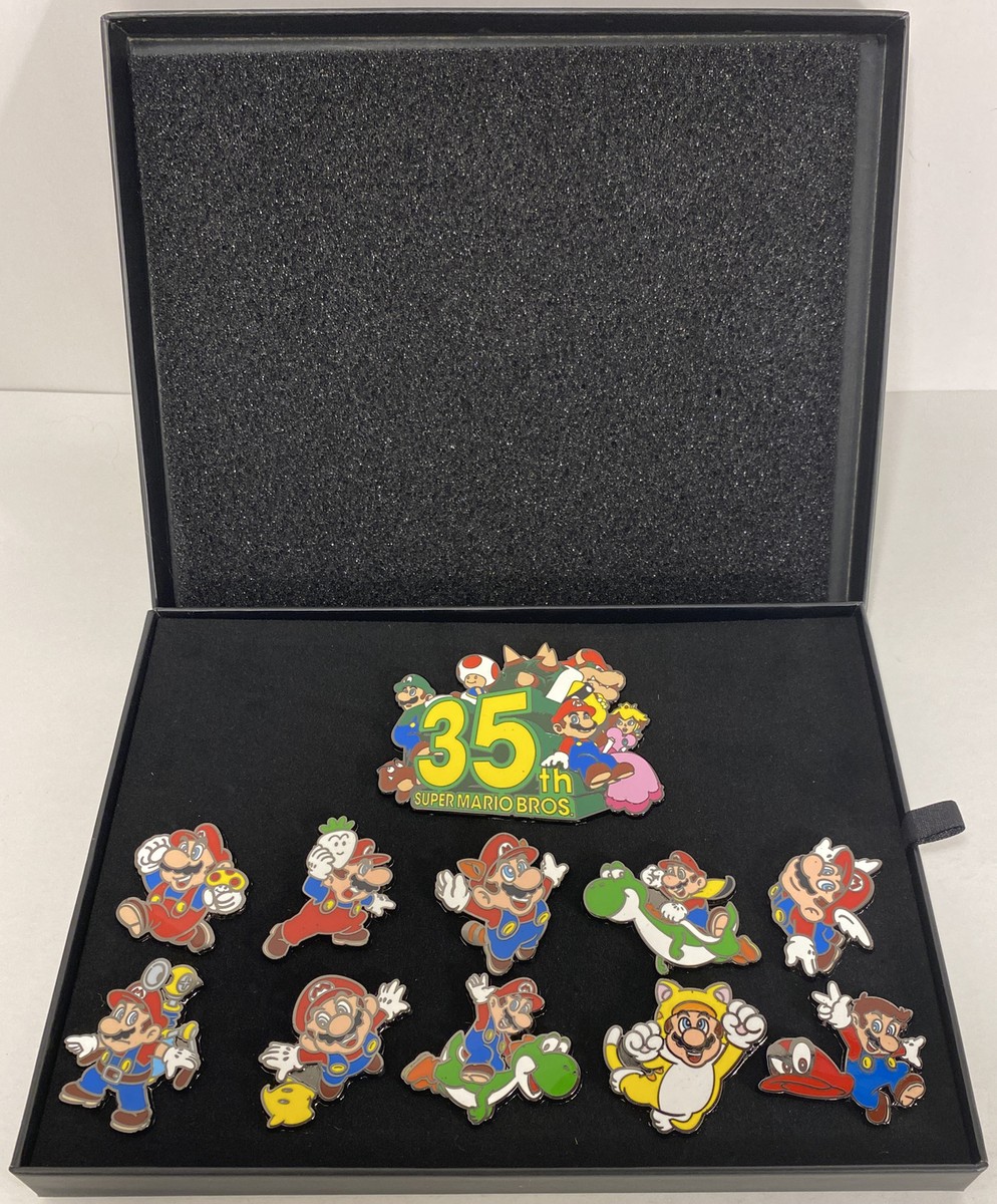 Nintendo Super Mario Bros 35th Anniversary Pin set New