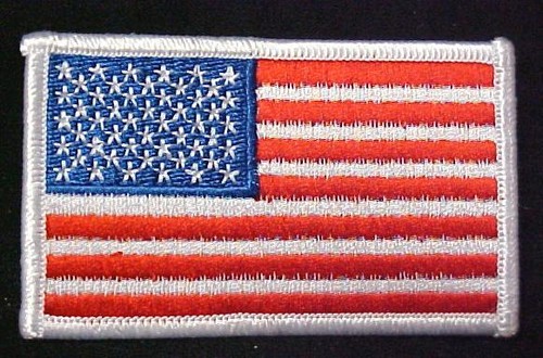 Juego de 2 parches de bandera americana emblema patriótico rojo blanco azul estrellas rayas - Imagen 4 de 7