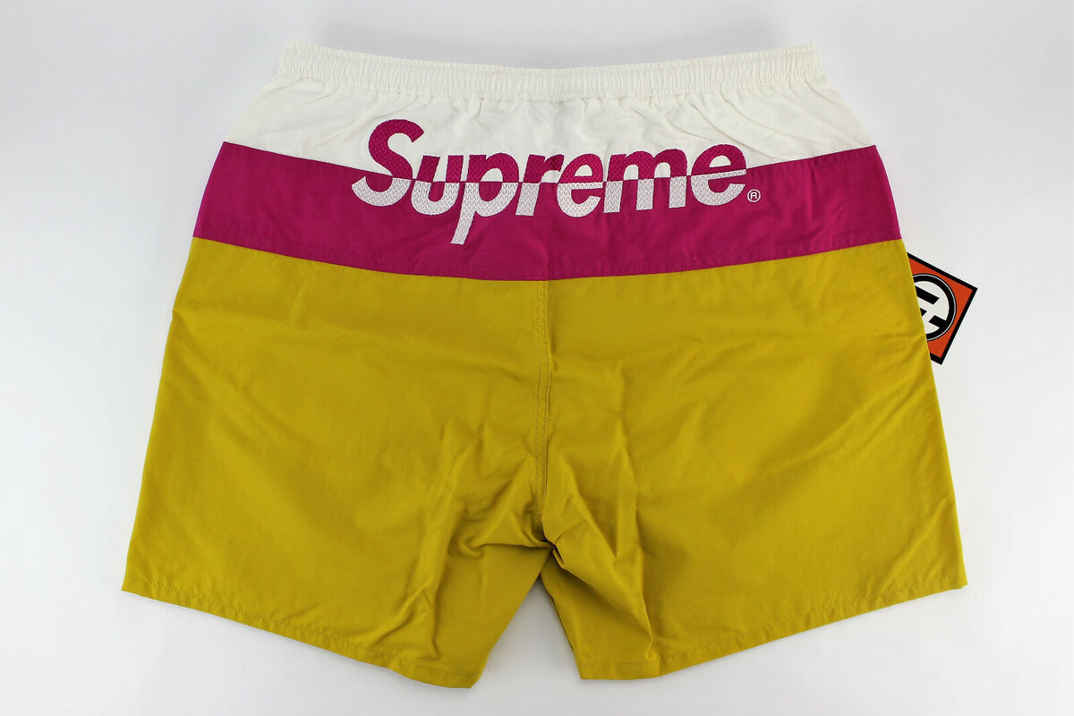 メンズSupreme split logo water short gold