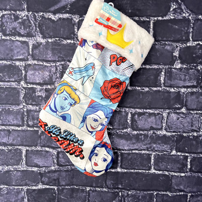 Disney Princess Comic Strips Christmas Stocking 100 years Retro Reimagined