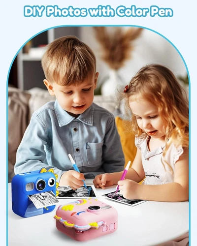 Kids Camera Instant Print, Toddler Cameras Birthday Instant Print Toys for Kids - Picture 3 of 7