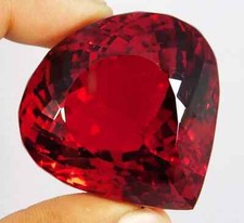 AAA Large Red Ruby Pear Cut 91.85 Ct. Huge Loose Gemstone Gift for Women/Her