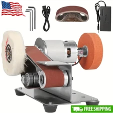 Mini Electric Belt Sander DIY Polishing Grinding Machine Cutter Edges Sharpener