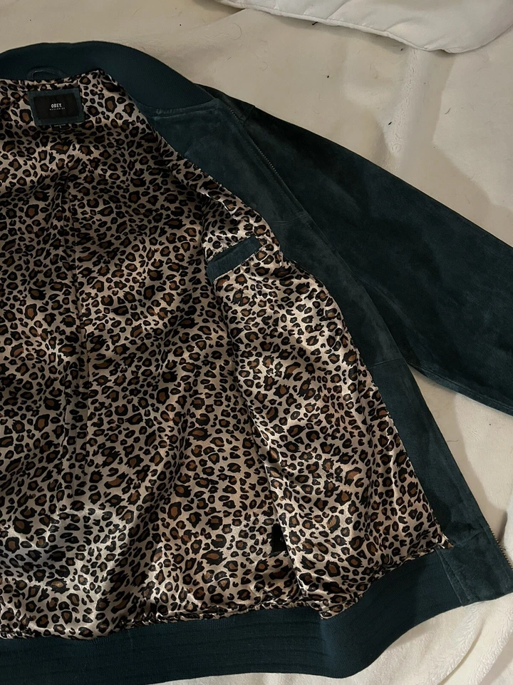 Obey blue suede bomber - Image 4 of 4