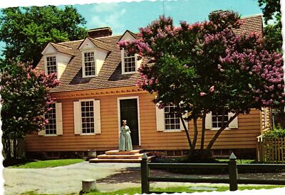Vintage Postcard 4x6- Brush-Everard House, Williamsburg, VA 1960-80s