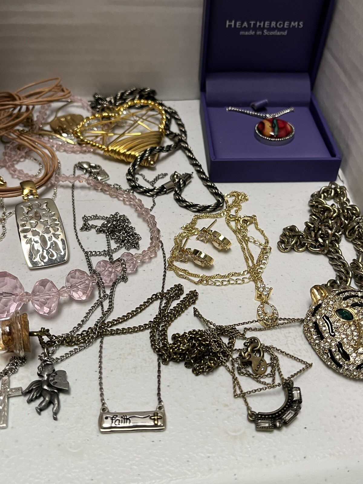 Necklace lot mixed modern vintage costume designer - image 10