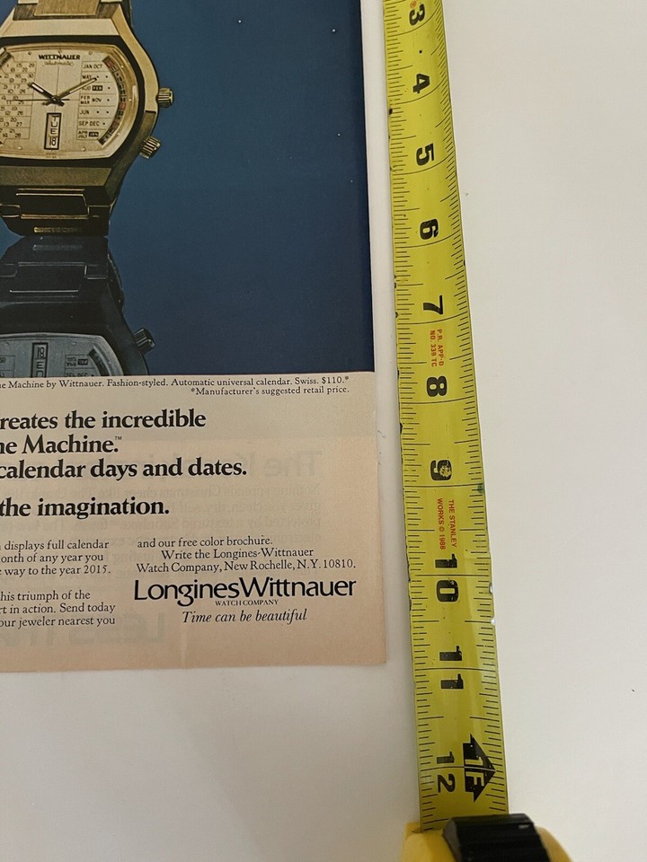 Vintage 1976 Longines Wittnauer Watch Print Ad Time Machine | eBay