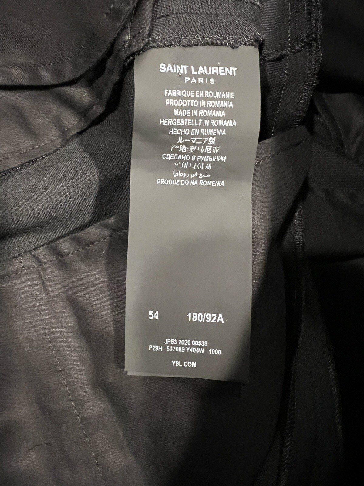 Pantaloni Saint Laurent da uomo slim fit trees. 54 38. $850