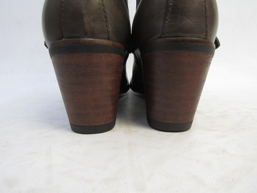 Bussola Size 38 EUR Brown Leather Buckle Zip 8" Shaft Ankle Fashion Boots Bootie - Picture 17 of 20