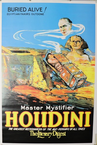Houdini Buried Alive vintage poster 24.25"X36" NOS (b537) - Picture 3 of 3