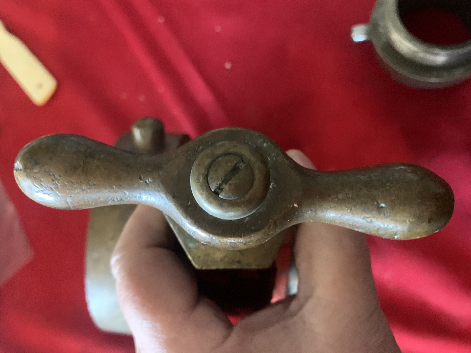 Vintage firefighters Elkhart Brass  Co. Fire Hydrant  Shut Off & Powhatten