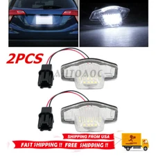 2PCS LED License Plate Light Tag Lamp 6000K for 2007-2016 Honda CR-V CRV Fit